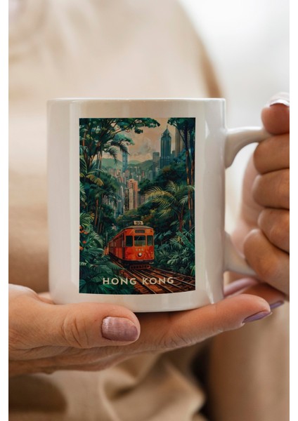 Hong Kong Baskılı Premium Kupa Bardak