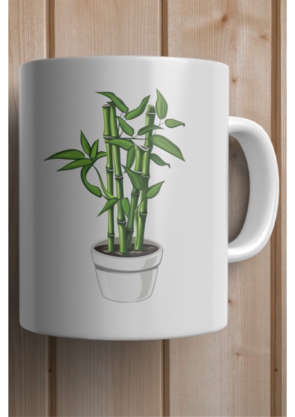 Saksıda Bambu Baskılı Kupa Bardak fiyatları