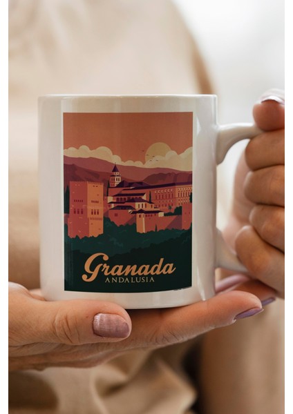 Granada- Spain- Ispanya Baskılı Premium Kupa Bardak