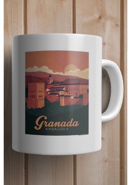 Granada- Spain- Ispanya Baskılı Premium Kupa Bardak fiyatları