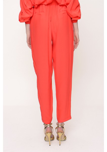 Kırmızı Beli Lastikli Bol Kesim Pantolon 41600 indirimleri