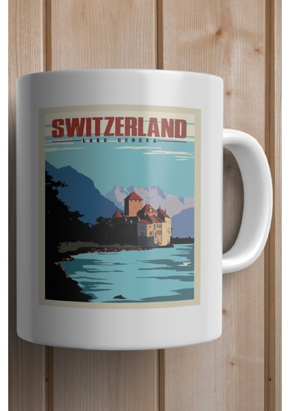 Switzerland- Isviçre Baskılı Premium Kupa Bardak fiyatları