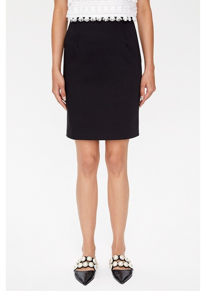 Siyah Diz Üstü, Düz Dar Etek 81118 fiyatları