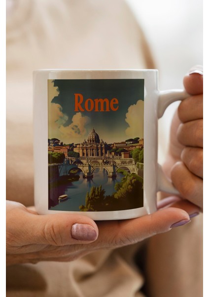Roma Baskılı Kupa Bardak