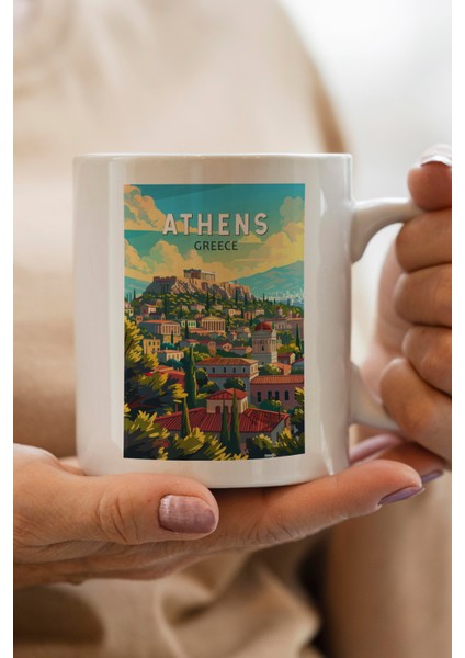 Athens- Greece Baskılı Premium Kupa Bardak