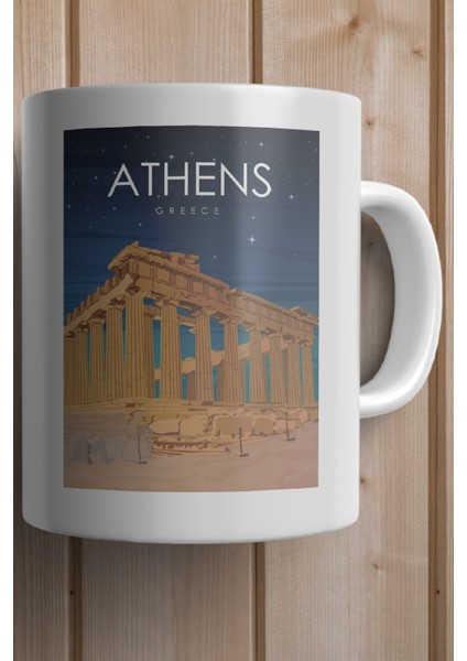 Greece- Yunanistan- Athens Baskılı Premium Kupa Bardak fiyatları