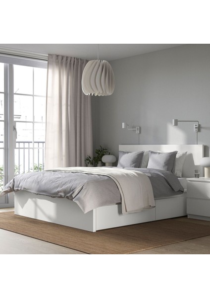 Çift Kişilik Baza, Beyaz, 140X200 Cm, 4 Çekmeceli modelleri