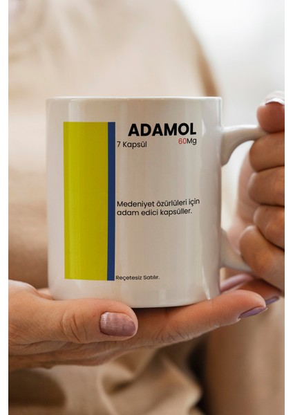 kutusu temalı adamol baskılı premium kupa bardak