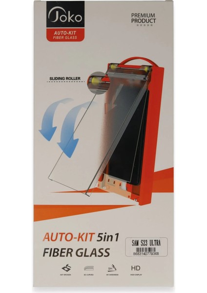 Wizard Joko Samsung Galaxy S23 Ultra Autokit 5in1 Fiber Hayalet Cam Ekran Koruyucu