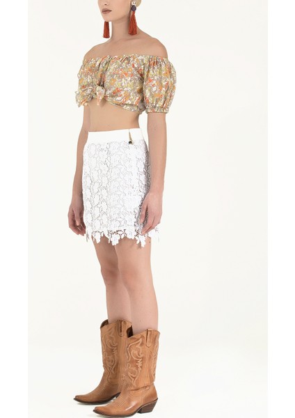 Beyaz Dantel Etek 80384 fiyatları