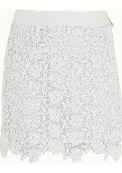 Beyaz Dantel Etek 80384 indirimleri