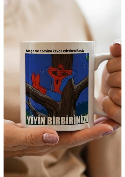 Yiyin Birbirinizi Baskılı Kupa Bardak