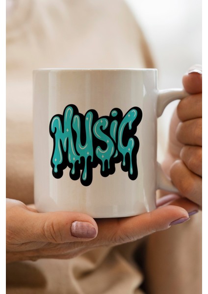 Music Baskılı Kupa Bardak