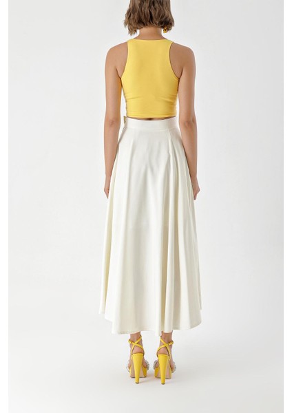 Ekru Korsiyaj Kemerli Godeli Etek 81270 fırsatları