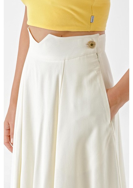 Ekru Korsiyaj Kemerli Godeli Etek 81270 indirimleri
