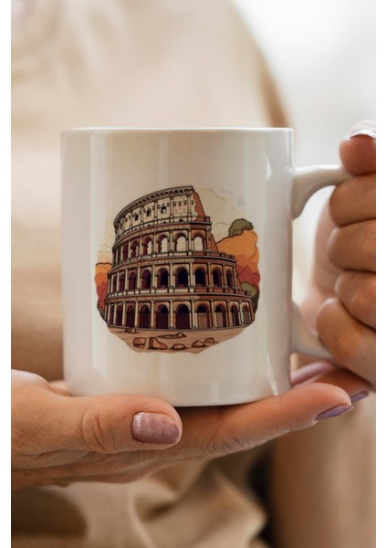 Roma Kolezyum Baskılı Kupa Bardak