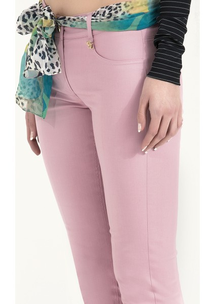 Lila Dar Kesim Pamuk Pantolon 40933 modelleri
