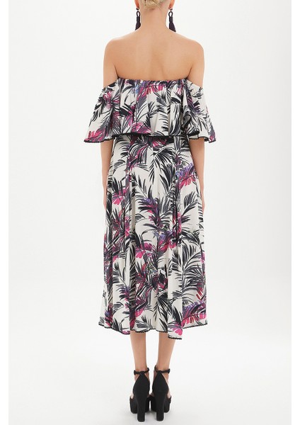 Desenli Yüksek Bel Pilili Etek 81018 fırsatları