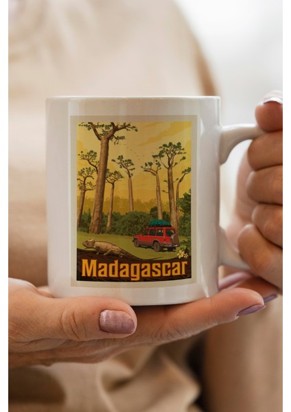Madagascar- Madagaskar Baskılı Premium Kupa Bardak