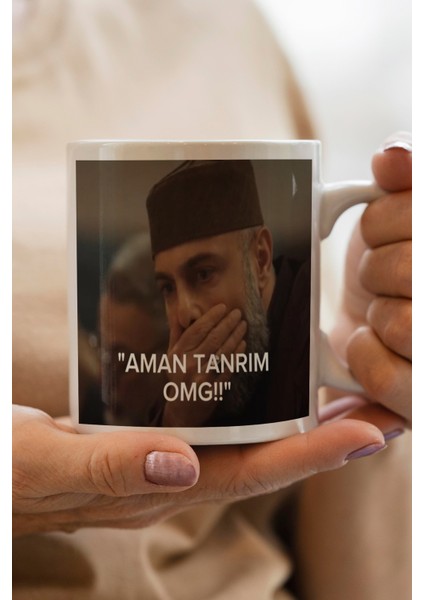 Aman Tanrım Omg Baskılı Kupa Bardak