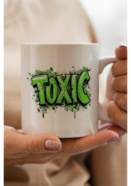Toxic Baskılı Kupa Bardak