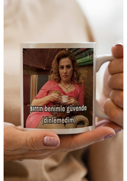 Sırrın Benimle Güvende Baskılı Kupa Bardak