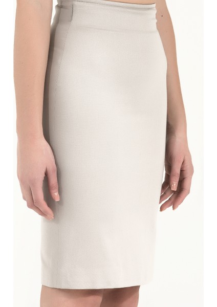 Gri Yüksek Bel Kalem Etek 80519 modelleri