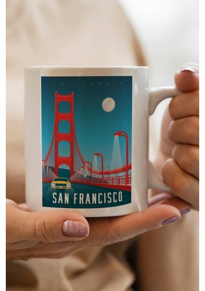 San Francisco Baskılı Premium Kupa Bardak