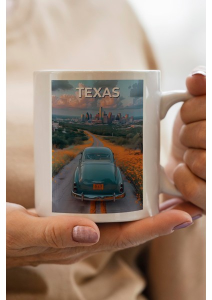 Texas Baskılı Kupa Bardak