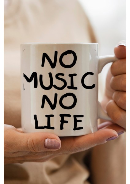 No Music No Life Baskılı Kupa Bardak