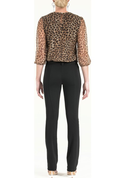 Siyah Metal Aksesuarlı Pantolon 40571 fırsatları