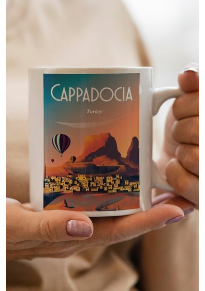 Kapadokya Baskılı Premium Kupa Bardak