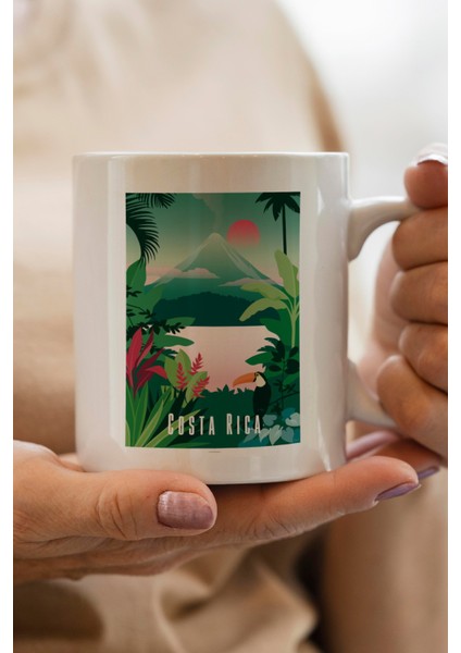 Costa Rica Baskılı Premium Kupa Bardak