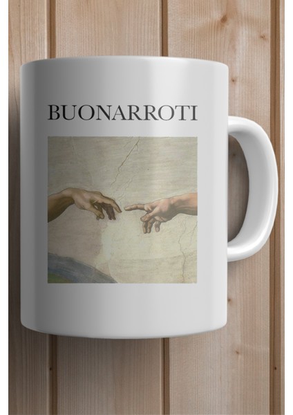 Ünlü Ressam Michelangelo Buonorotti Baskılı Kupa Bardak fiyatları