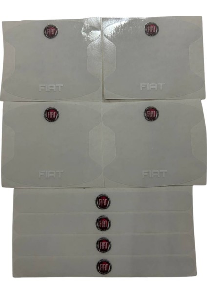 Fiat Marka Logolu Oto Kapı Kolu Çizik Önleyici Yapışkan 8'li Set