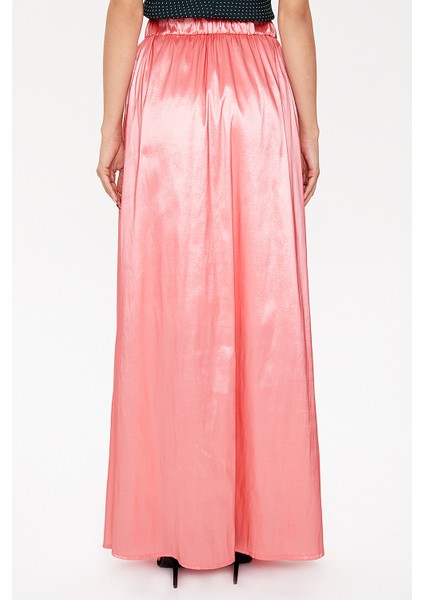 Pembe Lastikli ve Büzgülü Uzun Etek 81072 indirimleri