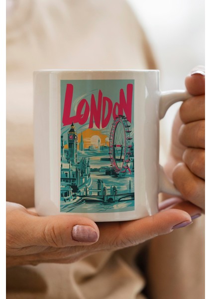 Londra Baskılı Kupa Bardak