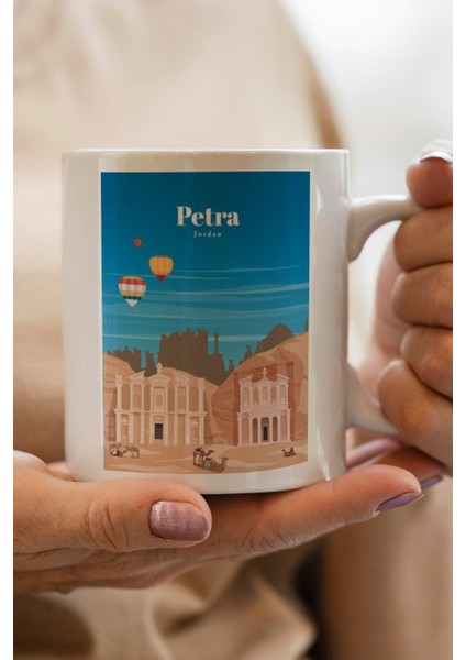 Ürdün- Petra Baskılı Kupa Bardak