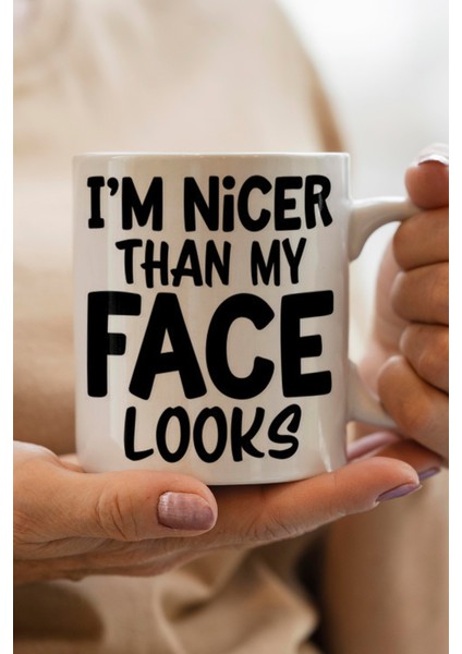 Face Looks Baskılı Kupa Bardak