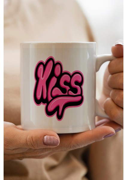 Kiss Baskılı Kupa Bardak