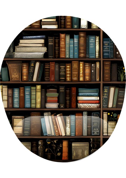 Kütüphane Kitap Desenli Bilek Destekli Mouse Pad