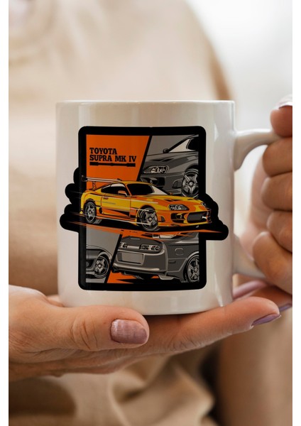 Toyota Supra Klasik Araba Baskılı Premium Kupa Bardak