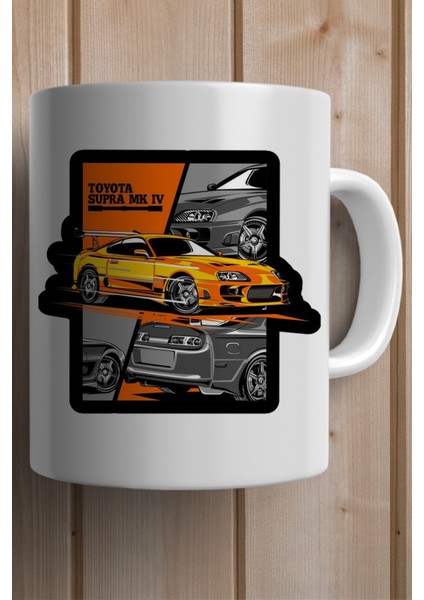 Toyota Supra Klasik Araba Baskılı Premium Kupa Bardak fiyatları