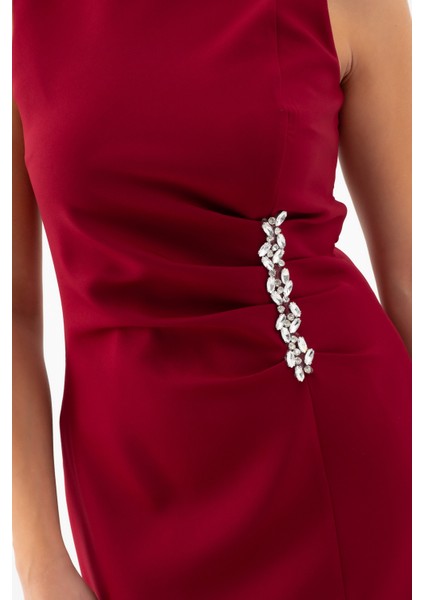 Kadın Bordo Otrişli Söz Nişan Nikah Abiye Elbise fırsatları