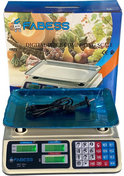 Dijital Göstergeli Elektronik Bakkal Kasap Manav Terazisi 40 kg (5263)