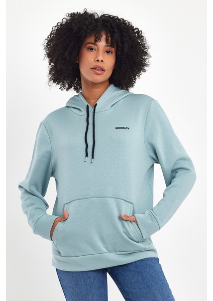 Süperlife Kadın Kapşonlu Regular Fit Baskılı Ince Sweatshirt SPR21K61 modelleri