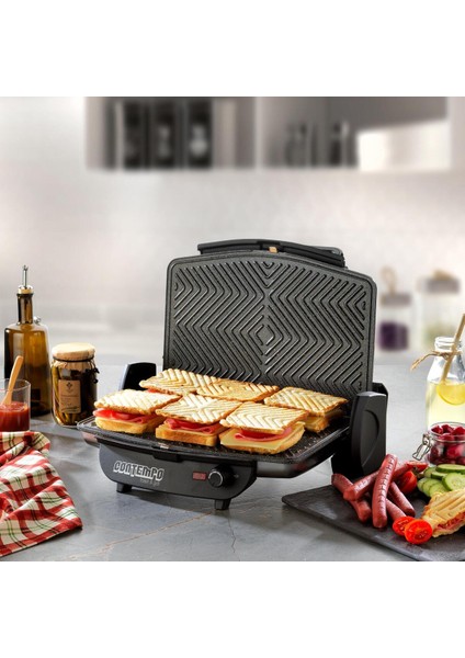 Paslanmaz ve Siyah Renkli Pratik Tost Makinesi, Evinizin Vazgeçilmezi