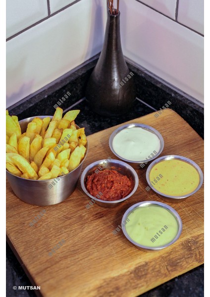 12’li Paslanmaz Çelik Joker Sosluk Seti 6 cm | Baharat, Ketçap, Hamburger Yanı | Kafe, Restoran fiyatları