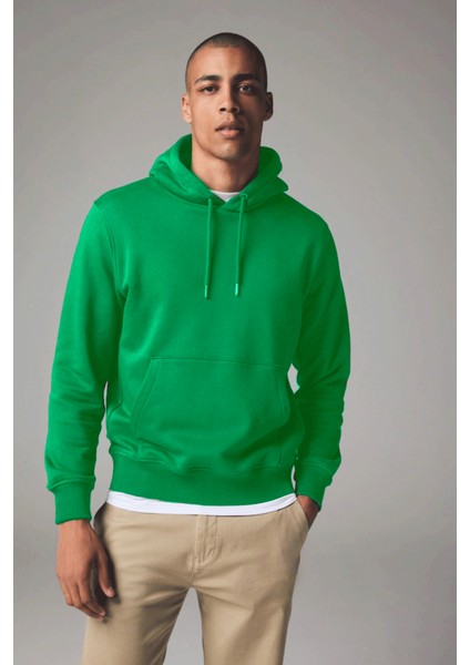 Erkek Kapşonlu Rahat Kalıp Içi Polarlı 3 Iplik Kalın Sweatshırt SPR25SW55