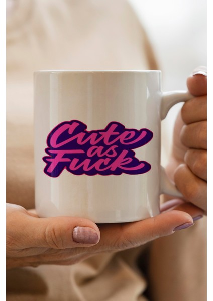 cute as baskılı kupa bardak